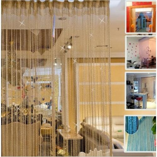 20 1 pc Decorative Line Curtains String Curtains Silver Thread Window Blind Vanlance Room Partition Curtain