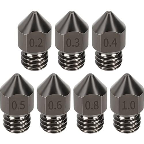 3D Printer Parts MK8 Hardened Steel Nozzle 1.75mm For Ender 3/Pro CR10 CR10S Hotend Kit M6 Thread