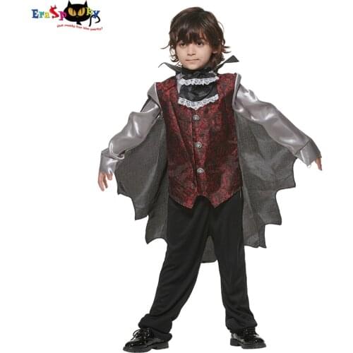 Eraspooky Vampire Child Costume Halloween Costume For Kids 2021 New Arrival Boys Dracula Cosplay