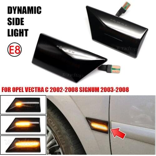 For OPEL Vectra C 01-08 for Signum 03-08 Dynamic LED Side Light Turn Signal Flasher Side Marker Lamp Car Assessories