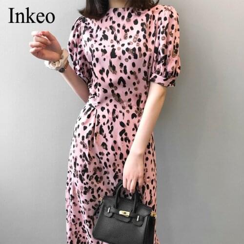 Inkeo Summer Dresses With Sleeves
