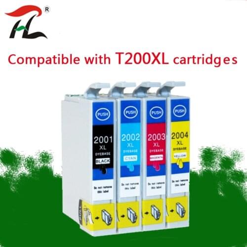 4PK compatible ink cartridge T200 200xl T200 T2001XL For Epson color WF2510 WF2520 WF2530 XP300 XP400 XP310 XP410 printer