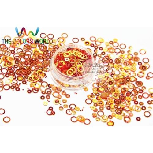 HY6-4 Amazing Glitter Sequins Ring Circle Dot shaped sequins for nail Art or DIY decoration