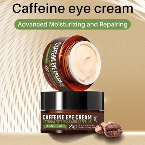 Caffeine Eye Cream Anti Dark Circle Removal Eye Bags Wrinkle Cream Lighten Fine Lines Moisturizing Whitening Eyes Care Cosmetics