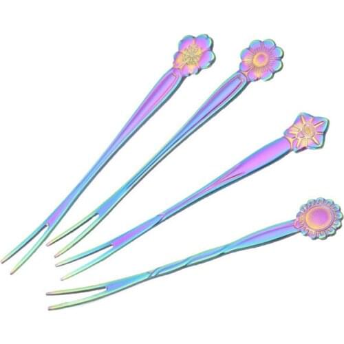 Kitchen Salad Supplies Cake Fork Dessert Shape Stainless Steel Elegance Dessert Fork Kitchen Supplies