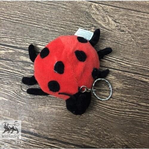 12cm Cute Little Coccinella Septempunctata Plush Toys Meme Simulation Stuffed Animal Dolls for Christmas Gift Key Pendent