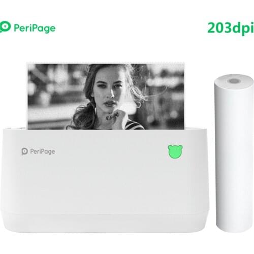 PeriPage Mini Thermal Printer 203dpi Portable BT Wireless Photo Mobile Printer Inkless Printing Receipt Label Maker Sticker