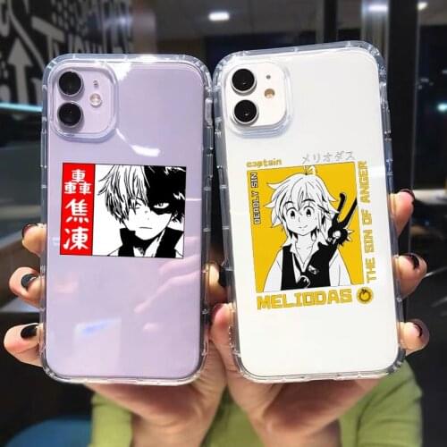 Japan Anime Phone Cases For iPhone XS MAX 12 Pro 11 Pro X XR SE20 7 8 6Plus Soft Silicone Coque My Hero Academia Midoriya Cover