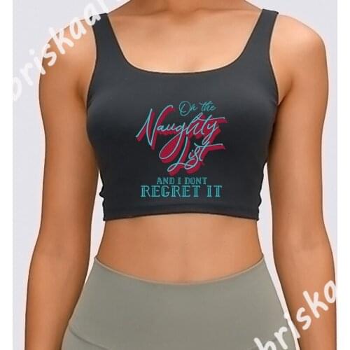 On The Naughty List Tank Top Vintage Designing Basic Tops Tees Spring Euro Size S-3xl Famous Natural Vest