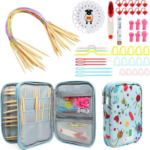 12Pcs DIY Crochet Hooks Needles Stitches Knitting Craft Case Crochet Agulha Set Weaving Tools Sewing Tools