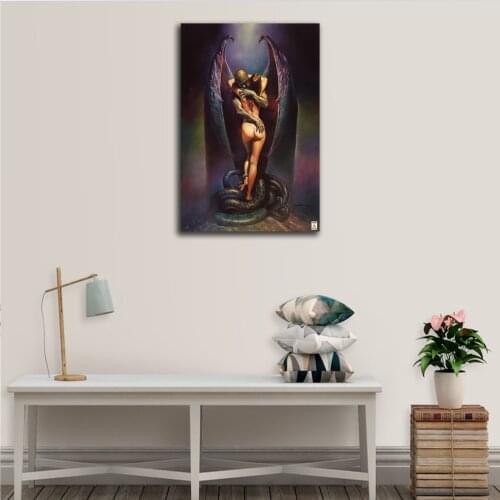 Wall Hanging Decoration Art Angel and Devil Home Decoration Spray Painting wall art canvas Canvas Printings Spray Painting