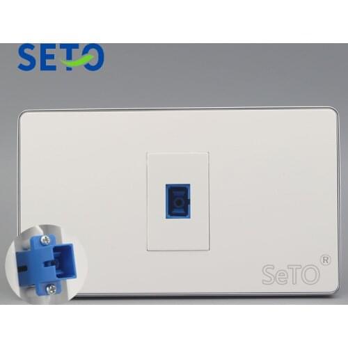 SeTo 120 Type One Port Optical SC Panel Wall Plate Socket Keystone Faceplate