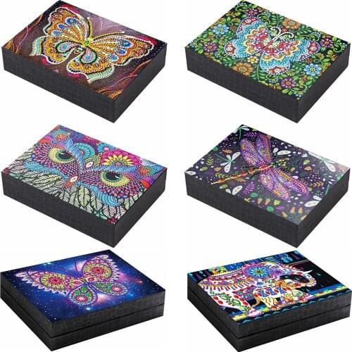Special-shaped Diamond Painting DIY Resin Jewelry Box Containers Desktop Butterfly Decorative Craft Storage Organizer Case Gifts
