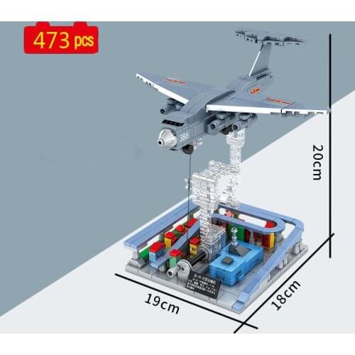 Military Creator Series Y-20 large military transport aircraft Anti-gravity model Building Blocks Bricks Toys Gifts
