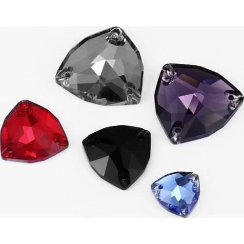 XIAOPU Trilliant Sew on Rhinestones K9 Glass Dark Color Fadeproof Flat Back Strass Crystal High Quality Sew on Clothing Crafts