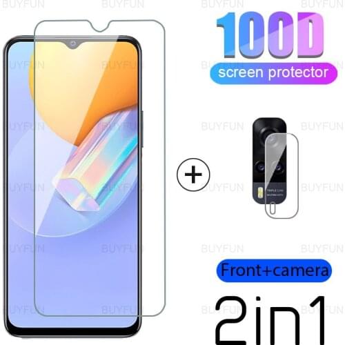 For vivo Y31 6.58inch 2in1 camera lens screen protector for vivo Y31 Y51 Y30 Y50 Y20 Y20i Y1s Y12 Y17 protective tempered glass