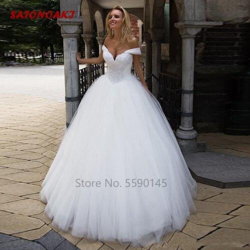 2020 New Ball Gown Wedding Dress Sweetheart Off Shoulder Bridal Princess Beaded with Pearls Vestido De Novia Undefined Mariage