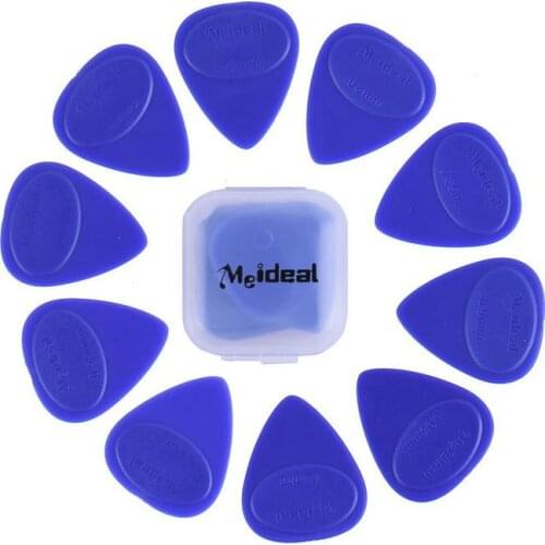 Hot 10Pcs Guitar Picks 10 Different Thickness Guitar Pick Bass Guitar Electric Guitarra Plectrums Accessories With Plastic Box