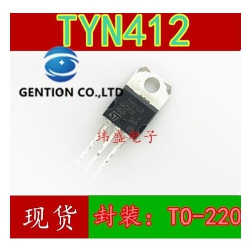 10PCS TYN412RG TYN412 TO-220 12A/400V in stock 100% new and original