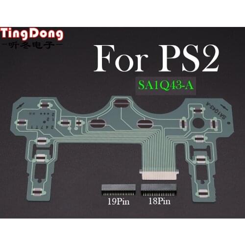 2pcs Controller PCB Ribbon Circuit Board Type SA1Q43A SA1Q43-A SConductive Film For PS2 Repair Parts+Slot Connect