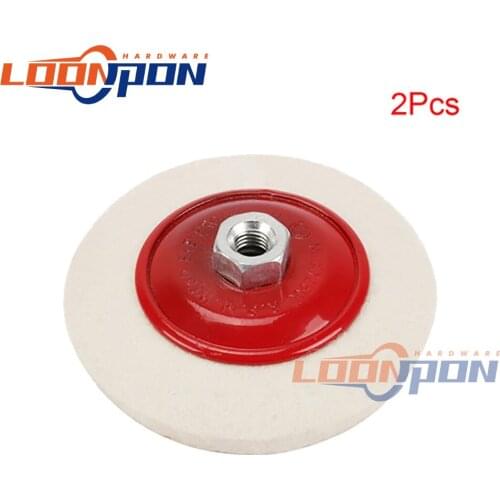 4'' Wool Felt Wheel Polishing Pad Wool Buffing Wheel Grinder Felt Polishing Disc for M10 Grinder Machine 2Pcs