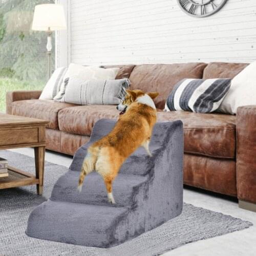 4 Layers Dog Stairs Ladder Pet Stairs Step Bed Ladder For Dogs Cats Non-slip Ramp Climbing The Ladder Dog Stairs Pet Ladder