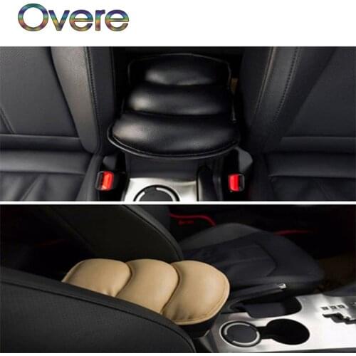 Overe Car Auto Armrests Cover Arm Rest Seat Box Soft PU Mat For Renault Megane 3 Duster Captur Chevrolet Cruze Aveo Captiva Clio