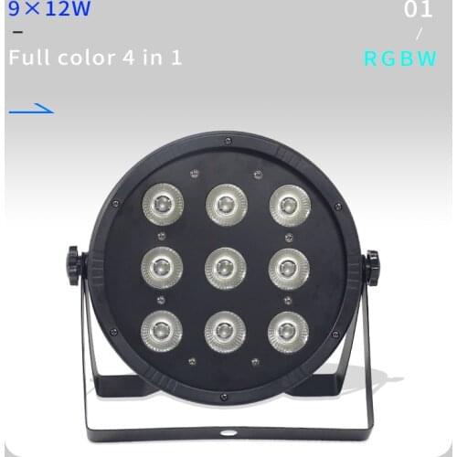 Free Shipping 9x12W Flat LED Par Lights, 9*12w RGBW 4IN1 PAR DMX512 control disco lights professional stage DJ equipment
