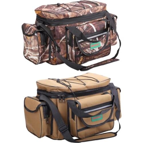 SeaKnight SK003 Large Fishing Bag Multifunction Outdoor Sport Fishing Bag Backpack 50cm*27cm Camouflage Khaki Big Fishing Tackle