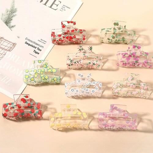 Korean Claw Clip Women Hair Clips Elegant Cute Fruit Pattern Hair Clips for Hair Girls Hair Claw Hair Accessories Hair Clips New