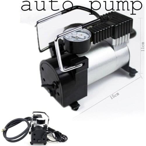 12V car inflator Car Air Compressor Electric Tire Infaltor Pump Tire Inflator metal shell with 3 Pneumatic Nozzle Portable Mini