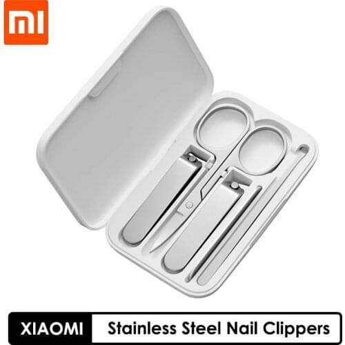 Newest Xiaomi Mijia Stainless Steel Nail Clippers Set Trimmer Pedicure Care Clippers Earpick Nail File Professional Beauty Tools