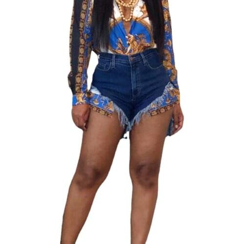 New Ins Internet Celebrity Street Hipster Womens Jeans Shorts Worn out