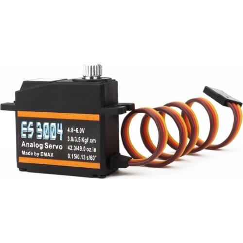 Original EMAX ES3004 17g 3.5kg 0.13sec 23T Metal Gear Analog Servo For RC Airplane ES3104 Upgrade