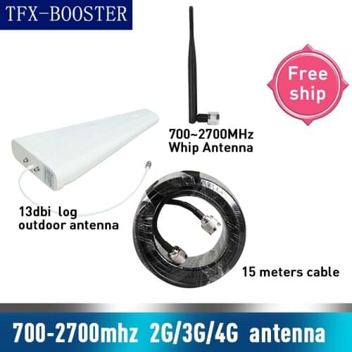 Signal booster Outside Log antenna CDMA UMTS GSM 700~2700 mhz Gain 13dbi For Cell Phone Booster Repeater 2G 3G 4G 5dbi Whip
