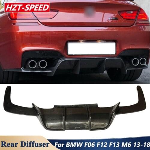 V Style Carbon Fiber Rear Bumper Diffuser Lip For BMW 6 Series F06 F12 F13 M6 Tuning 2013-2018