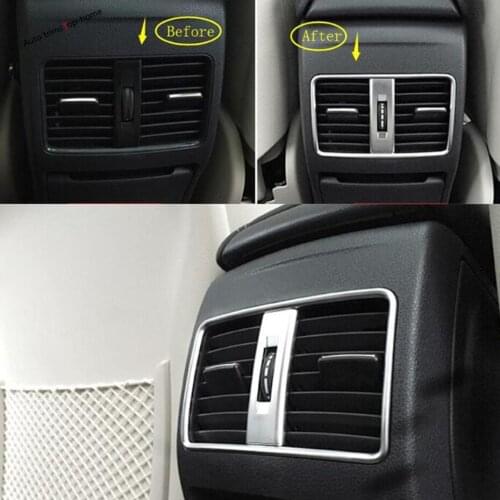 Yimaautotrims Interior For Mercedes-Benz A B class W176 CLA GLA 220 260 X156 2015 - 2019 Armrest Box Rear AC Air Vent Cover Trim