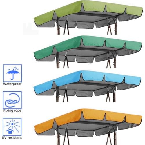 Waterproof Patio Swing Canopy Cover Replacement 3-Seater Garden Swing Canopy UV Sun Shade Case Outdoor Chairs Hammock Covers Bag