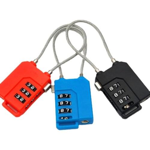 Padlock Travel Smart Combination Locks 3 Digit Password Resettable Security Lock Code for Suitcase Luggage Bag Suit Hardware