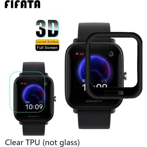 FIFATA Screen Protector For Xiaomi Huami Amazfit Bip U / Pop Smart Watch HD Clear TPU / 3D Curved Edge Full Protective BipU Film