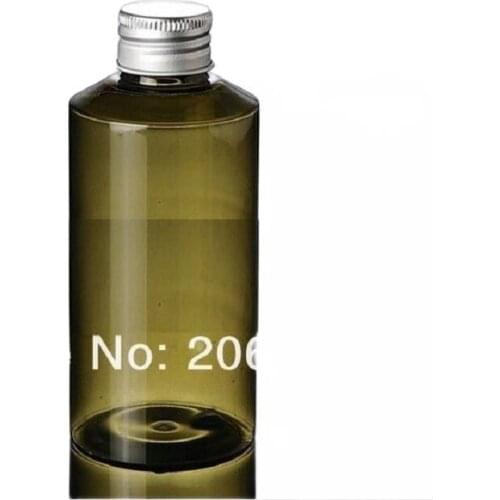150ML GREEN/TRANSPRENT /BROWN PET bottle or bottle plastic bottle with silver lid used for cosmetic