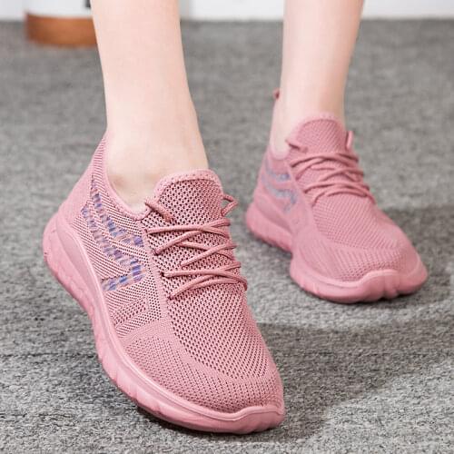 2021 Women Flat Breathable Mesh Slip On Casual Socks Sneakers Vulcanized Shoe Lightweight Walking Non-slip Sports Running Shoes