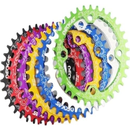 Deckas 104BCD Round Narrow Wide Chainring MTB Mountain Bike Bicycle 104BCD 32T 34T 36T 38T Crankset Tooth Plate Parts 104 BCD
