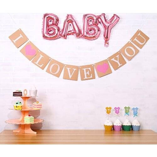 1 Set Paper Garland Boy Or Girl Letter Banner Birthday Party Decorations Garland Children Gender Reveal Baby Shower Bunting