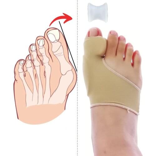 1 Pair Bunion Corrector Gel Pad Stretch Nylon Hallux Valgus Protector Guard Toe Separator Orthopedic Protector New Hot
