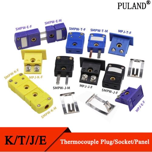SMPW-K/J/T/E/-M/F MPJ-K/J/T/E-F Thermocouple Plug Socket And Panel Compensation Wire Connector