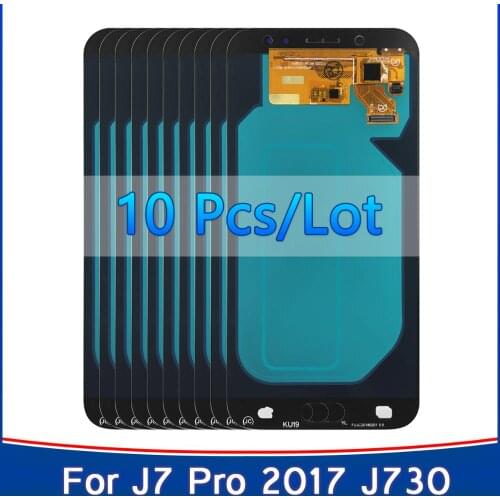 10 PCS 5.5'' ORIGINAL Super Amoled LCD For Samsung Galaxy J7 Pro 2017 J730 J730F LCD Display and Touch Screen Digitizer Assembly