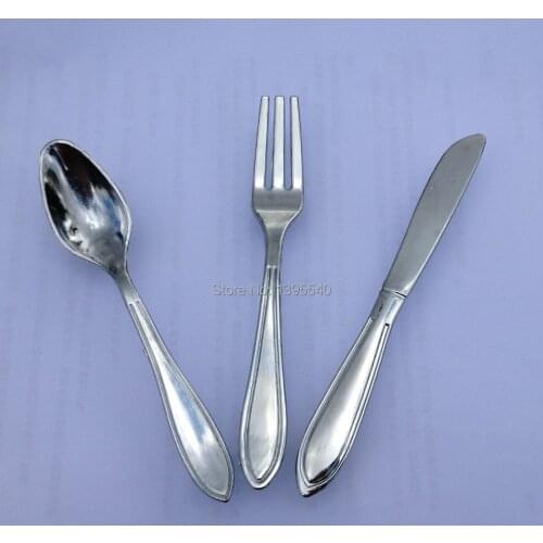 New 15pcs Silver Spoon Knife Fork Creative Kitchen Cupboard Handles\Cabinet Handles\Drawer Knobs\Furniture Pulls\Bars Knobs