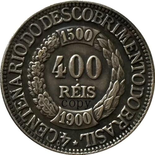 1900 Brazil 400 Reis coins COPY 22.8MM