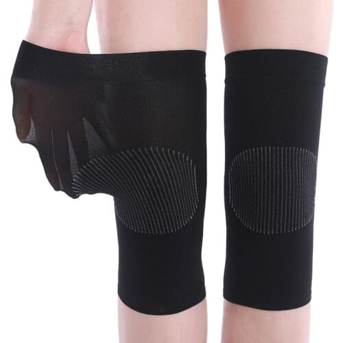 2pcs Women Warm Knee Pad Slim Knee Protector non-slip Strip Breathable Knee Compression Sleeve Thermal Knee Pads Protect